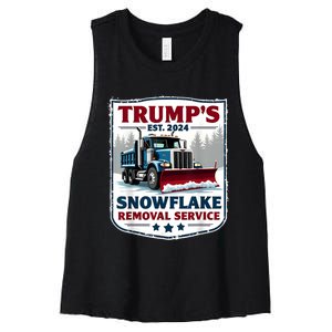 TrumpS Snowflake Removal Service Funny Trump 2024 Women's Racerback Cropped Tank