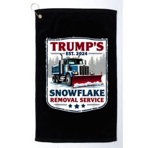 TrumpS Snowflake Removal Service Funny Trump 2024 Platinum Collection Golf Towel