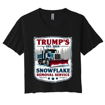 TrumpS Snowflake Removal Service Funny Trump 2024 Women's Crop Top Tee