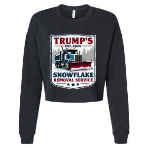 TrumpS Snowflake Removal Service Funny Trump 2024 Cropped Pullover Crew