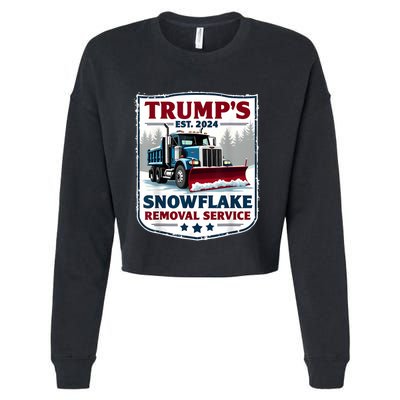 TrumpS Snowflake Removal Service Funny Trump 2024 Cropped Pullover Crew