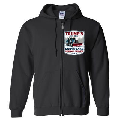 TrumpS Snowflake Removal Service Funny Trump 2024 Full Zip Hoodie