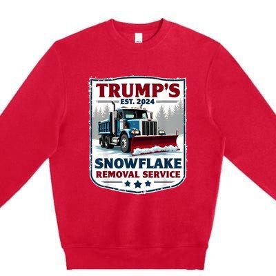 TrumpS Snowflake Removal Service Funny Trump 2024 Premium Crewneck Sweatshirt