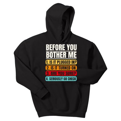 Tech Support Retro Vintage Help Desk It Call Center Kids Hoodie