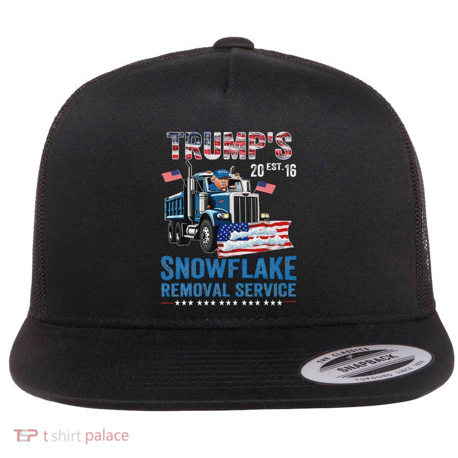 TrumpS Snowflake Removal Service Flat Bill Trucker Hat