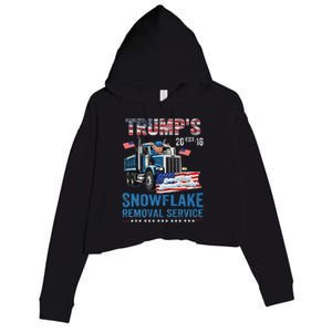 TrumpS Snowflake Removal Service Crop Fleece Hoodie