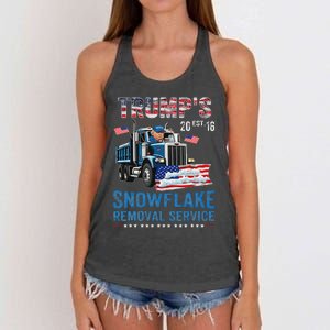 TrumpS Snowflake Removal Service Women's Knotted Racerback Tank