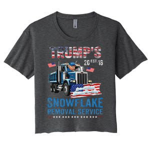 TrumpS Snowflake Removal Service Women's Crop Top Tee