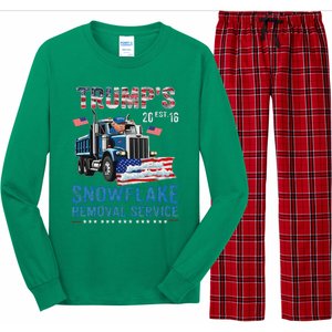 TrumpS Snowflake Removal Service Long Sleeve Pajama Set