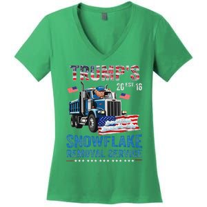 TrumpS Snowflake Removal Service Women's V-Neck T-Shirt