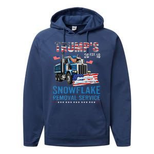 TrumpS Snowflake Removal Service Performance Fleece Hoodie