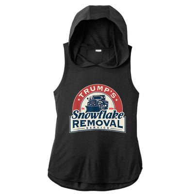 TrumpS Snowflake Removal Service Funny Trump 2024 Ladies PosiCharge Tri-Blend Wicking Draft Hoodie Tank