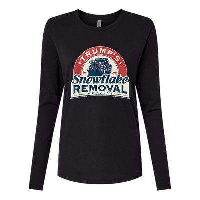 TrumpS Snowflake Removal Service Funny Trump 2024 Womens Cotton Relaxed Long Sleeve T-Shirt