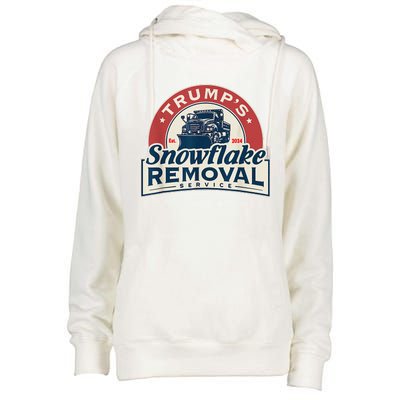 TrumpS Snowflake Removal Service Funny Trump 2024 Womens Funnel Neck Pullover Hood