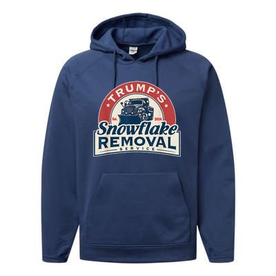 TrumpS Snowflake Removal Service Funny Trump 2024 Performance Fleece Hoodie