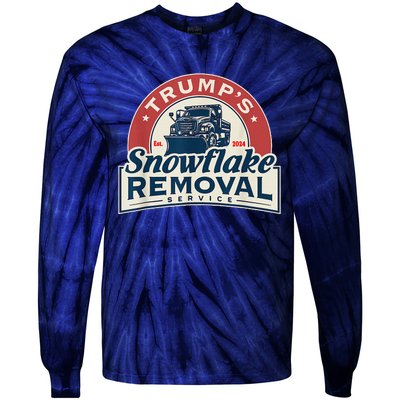 TrumpS Snowflake Removal Service Funny Trump 2024 Tie-Dye Long Sleeve Shirt