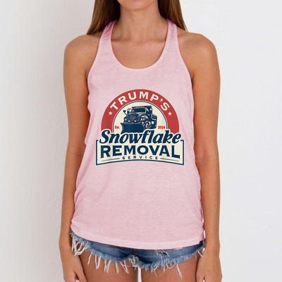 TrumpS Snowflake Removal Service Funny Trump 2024 Women's Knotted Racerback Tank