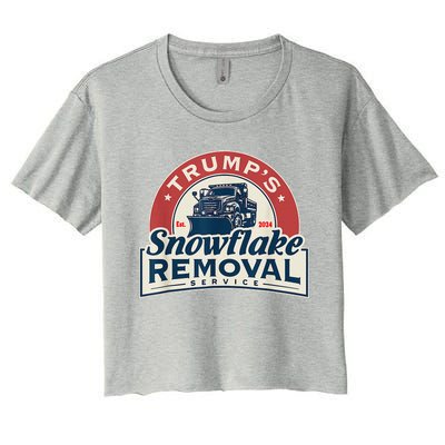 TrumpS Snowflake Removal Service Funny Trump 2024 Women's Crop Top Tee