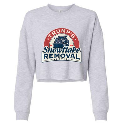 TrumpS Snowflake Removal Service Funny Trump 2024 Cropped Pullover Crew