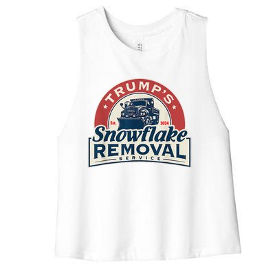 TrumpS Snowflake Removal Service Funny Trump 2024 Women's Racerback Cropped Tank