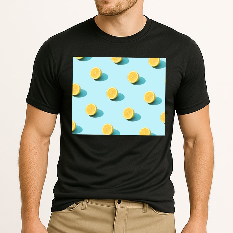 Trendy Sunlight Summer Pattern Lemons Performance Shirt