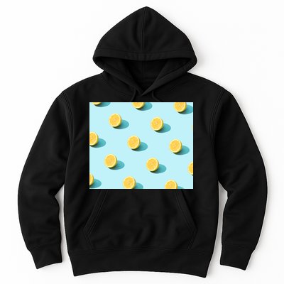Trendy Sunlight Summer Pattern Lemons Hoodie