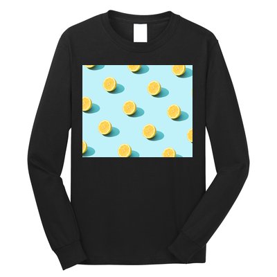 Trendy Sunlight Summer Pattern Lemons Long Sleeve Shirt