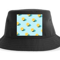Trendy Sunlight Summer Pattern Lemons Sustainable Bucket Hat
