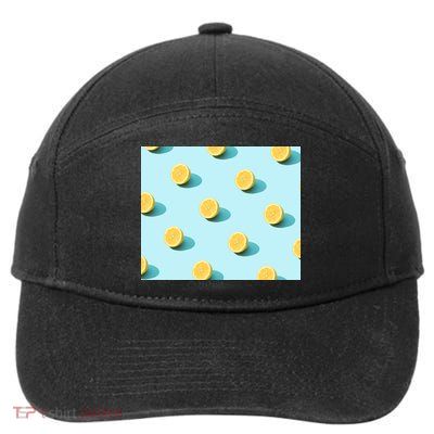 Trendy Sunlight Summer Pattern Lemons 7-Panel Snapback Hat