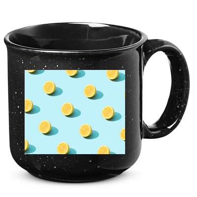 Trendy Sunlight Summer Pattern Lemons 15oz Campfire Ceramic Mug