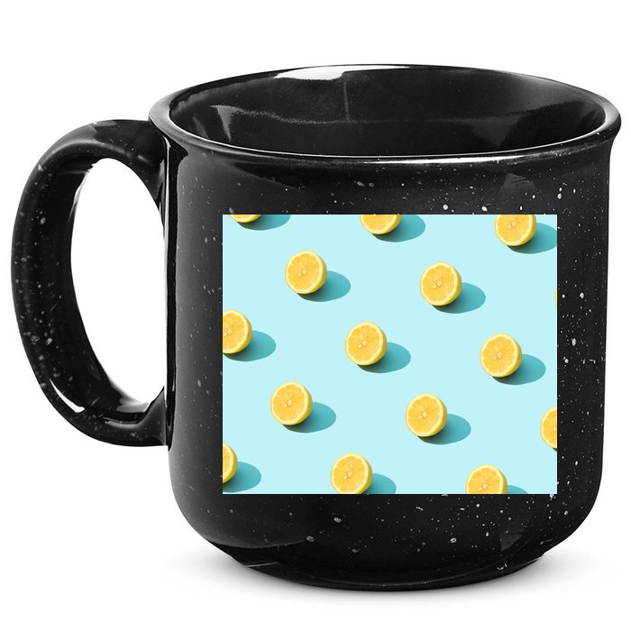 Trendy Sunlight Summer Pattern Lemons 15oz Campfire Ceramic Mug
