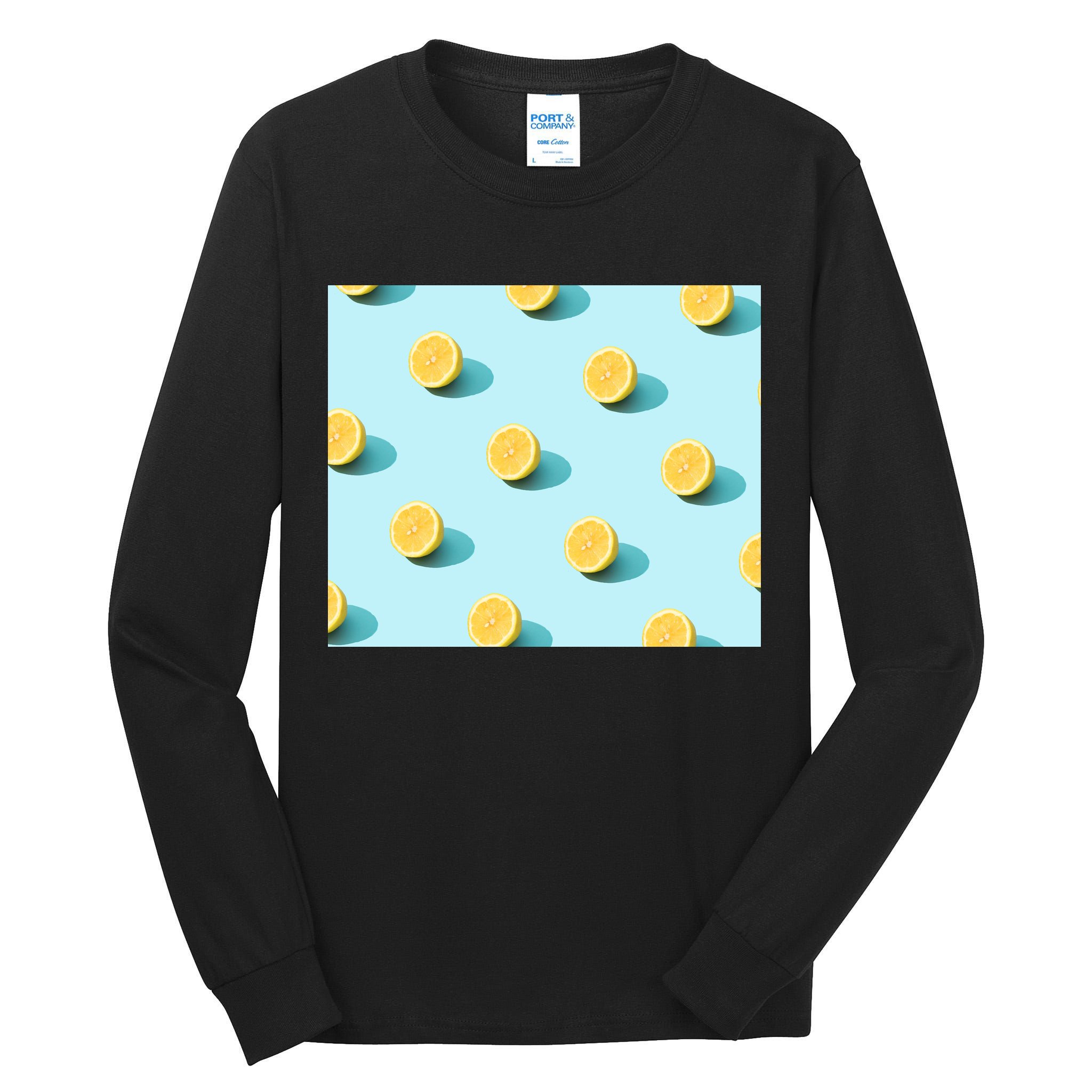Trendy Sunlight Summer Pattern Lemons Tall Long Sleeve T-Shirt