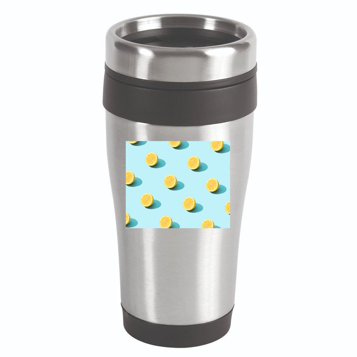 Trendy Sunlight Summer Pattern Lemons 16oz Travel Tumbler