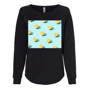 Trendy Sunlight Summer Pattern Lemons Womens California Wash Sweatshirt