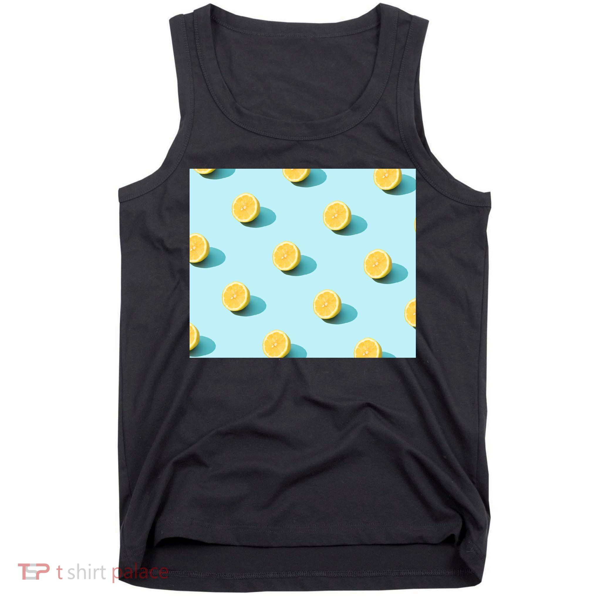 Trendy Sunlight Summer Pattern Lemons Tank Top