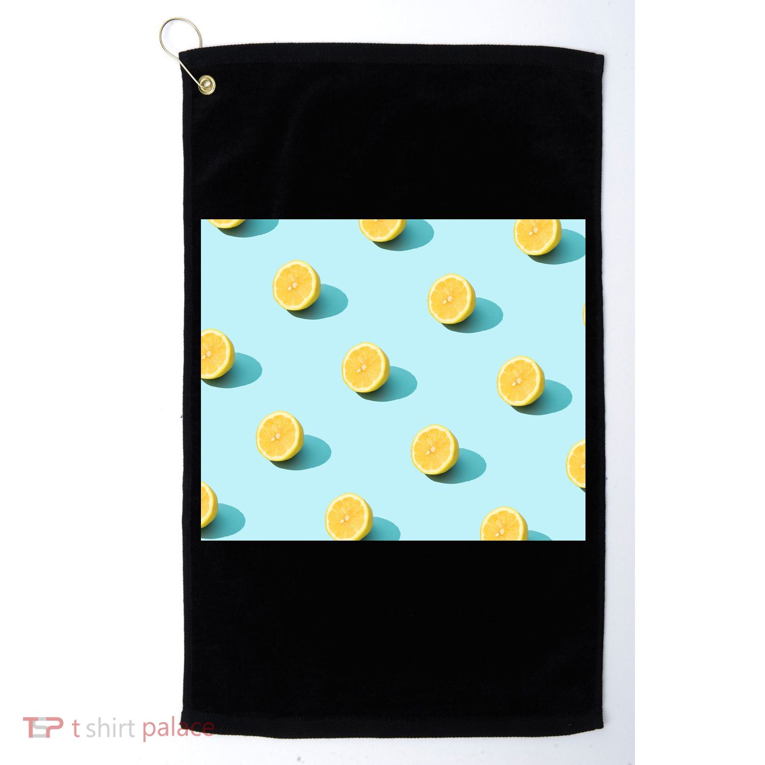 Trendy Sunlight Summer Pattern Lemons Golf Towel