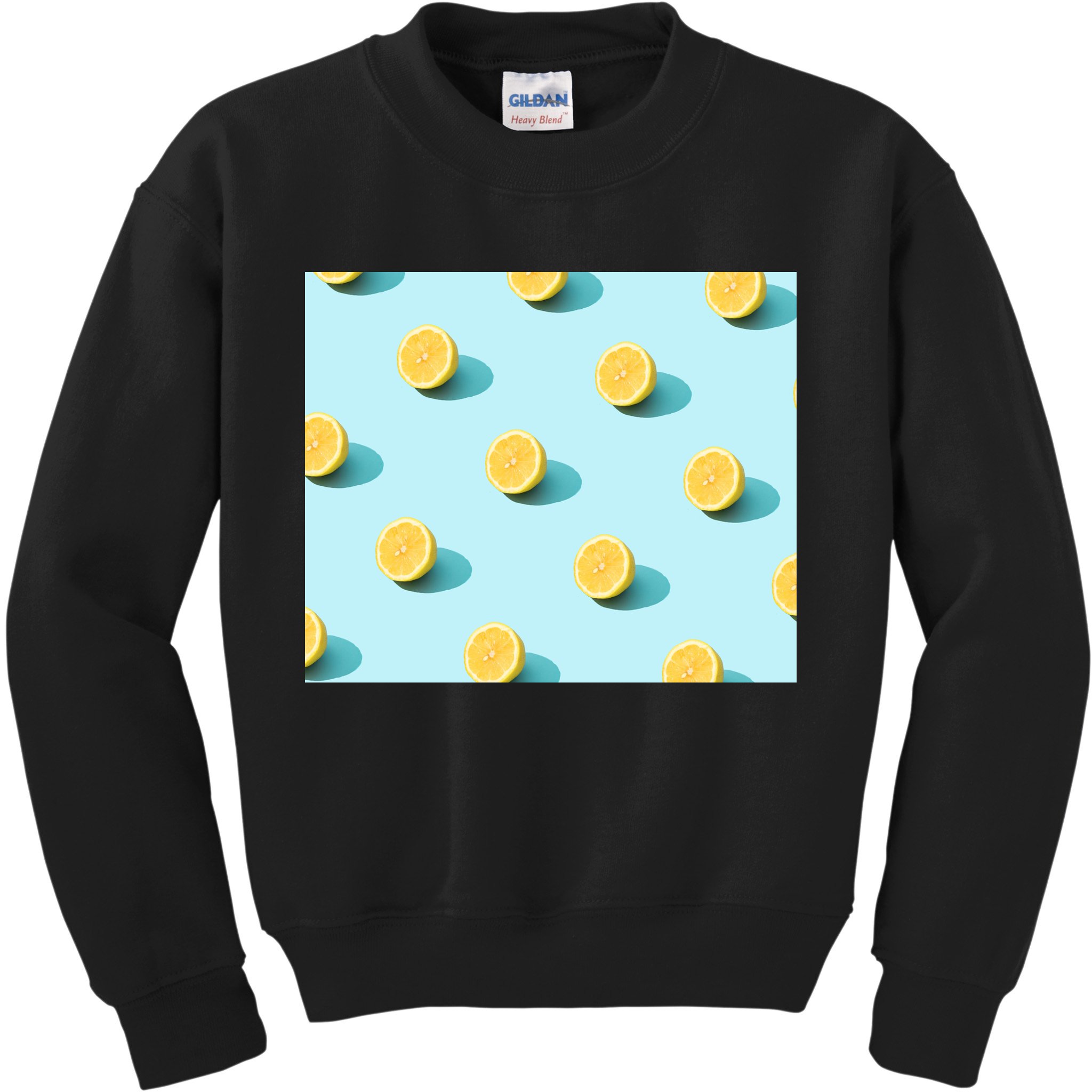 Trendy Sunlight Summer Pattern Lemons Kids Sweatshirt
