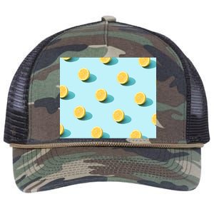 Trendy Sunlight Summer Pattern Lemons Retro Rope Trucker Hat Cap