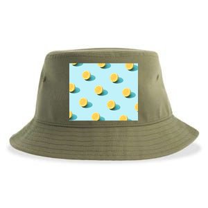 Trendy Sunlight Summer Pattern Lemons Sustainable Bucket Hat