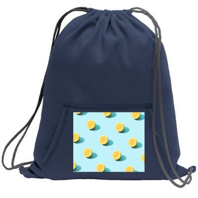 Trendy Sunlight Summer Pattern Lemons Sweatshirt Cinch Pack Bag