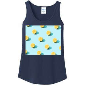 Trendy Sunlight Summer Pattern Lemons Ladies Essential Tank