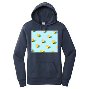 Trendy Sunlight Summer Pattern Lemons Women's Pullover Hoodie