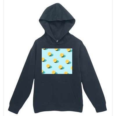 Trendy Sunlight Summer Pattern Lemons Urban Pullover Hoodie