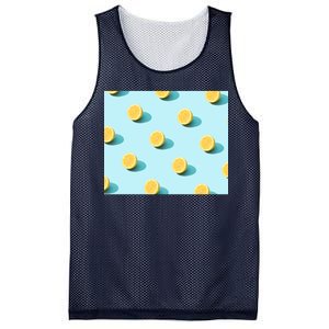 Trendy Sunlight Summer Pattern Lemons Mesh Reversible Basketball Jersey Tank