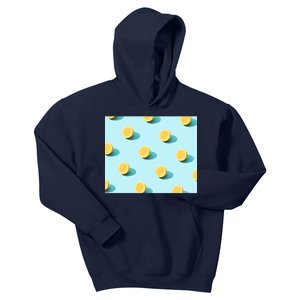 Trendy Sunlight Summer Pattern Lemons Kids Hoodie