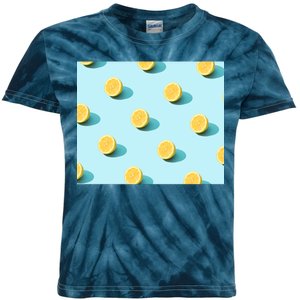 Trendy Sunlight Summer Pattern Lemons Kids Tie-Dye T-Shirt