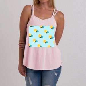 Trendy Sunlight Summer Pattern Lemons Women's Strappy Tank