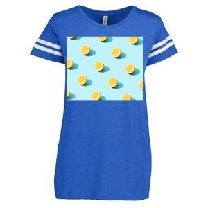 Trendy Sunlight Summer Pattern Lemons Enza Ladies Jersey Football T-Shirt