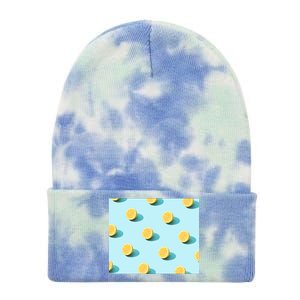 Trendy Sunlight Summer Pattern Lemons Tie Dye 12in Knit Beanie