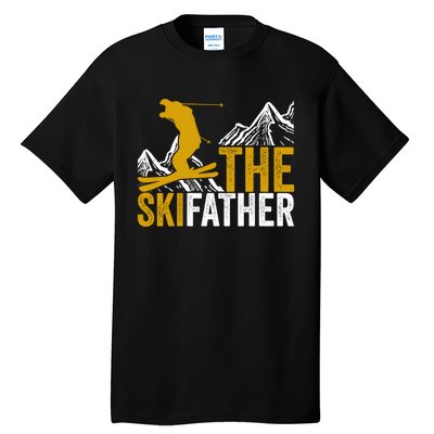 The Skifather Skiing Lover Gift For Skier Tall T-Shirt